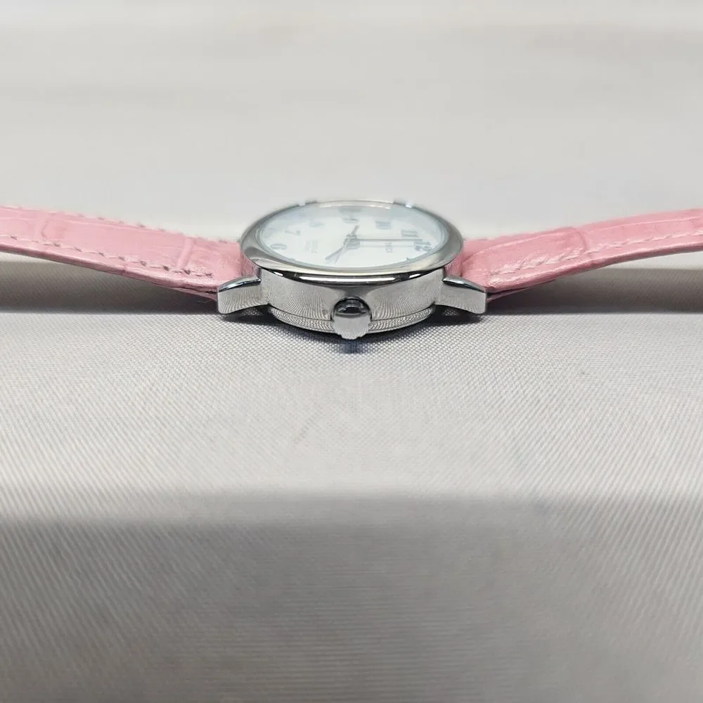 Timex Indiglo women's watch. Classic‎ style face. Pink band Needs Battery